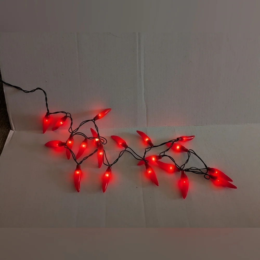Vintage Red Hot Chili Peppers Hanging String Lights. 2 Separate Strands.